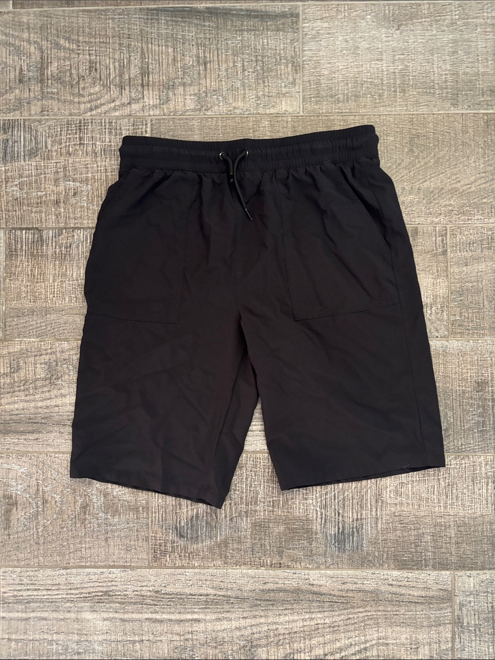 Black Performance Drawstring Shorts Boys Large